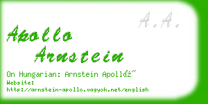 apollo arnstein business card